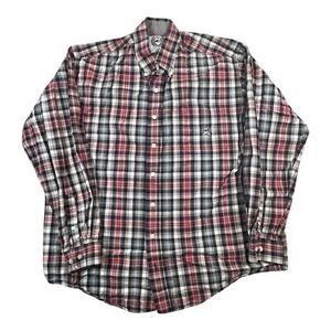 Cinch Men's M‎ Red Plaid Long Sleeve Button Front Shirt